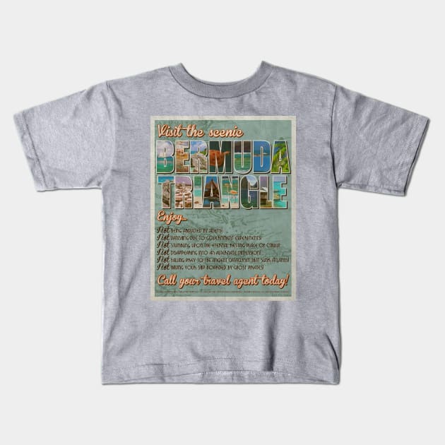 Visit the Scenic Bermuda Triangle Kids T-Shirt by NightWolf Studios